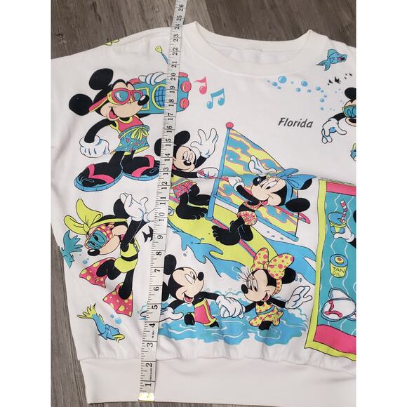 The Walt Disney Company Minnie & Mickey Vintage Long Sleeved Sweater Sweatshirt - Picture 7 of 13